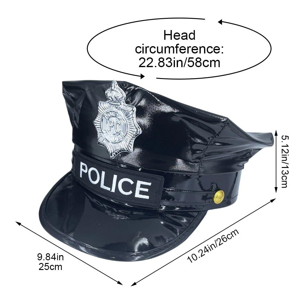 Amazon.co.jp: 警察官の帽子 大人用 警察キャップ 警察官コスチューム